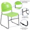 Flash Furniture Green Plastic Stack Chair, PK5 5-RUT-188-GN-GG - alternate 2